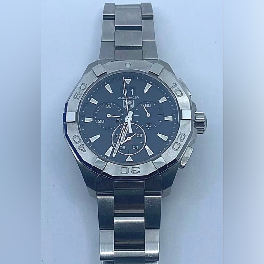 TAG HEUER Aquaracer Chronograph Black Dial Men's Watch CAY1110.BA0927